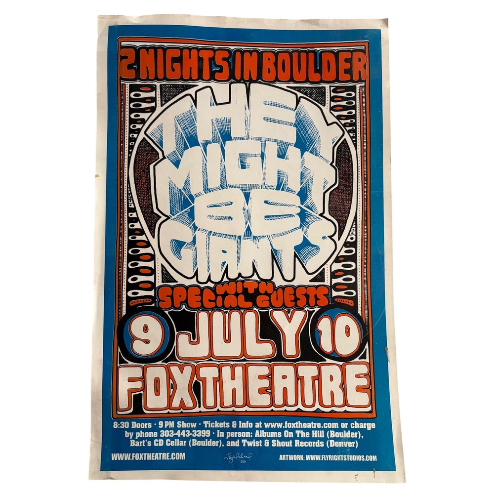 They Might Be Giants Fox Theatre Boulder 2005 Concert Poster Flyright Studios